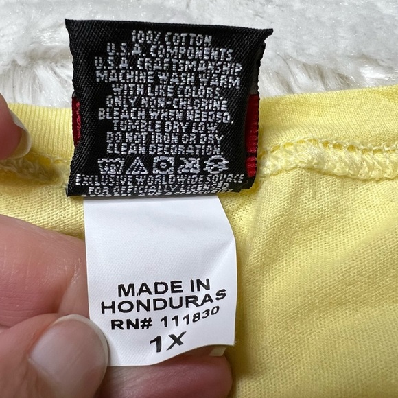 NWOT Bob Marley One Love Dread Short Sleeve Graphic T-Shirt Yellow Women’s 1X - Picture 7 of 7